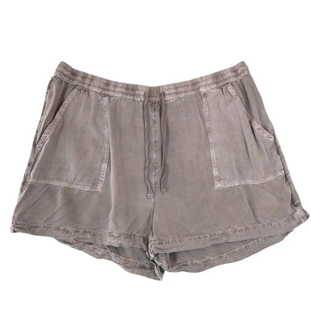 O’Neill Shorts XL Faded Taupe Brown Soft Grunge Surfer Girl Shorts
